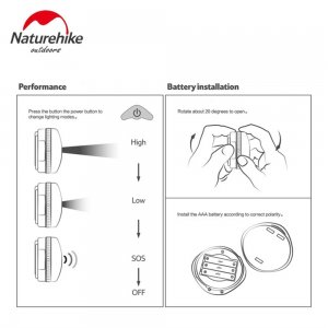 Naturehike D300 Led Kamp Lambası ( 3xAAA ) - YEŞİL